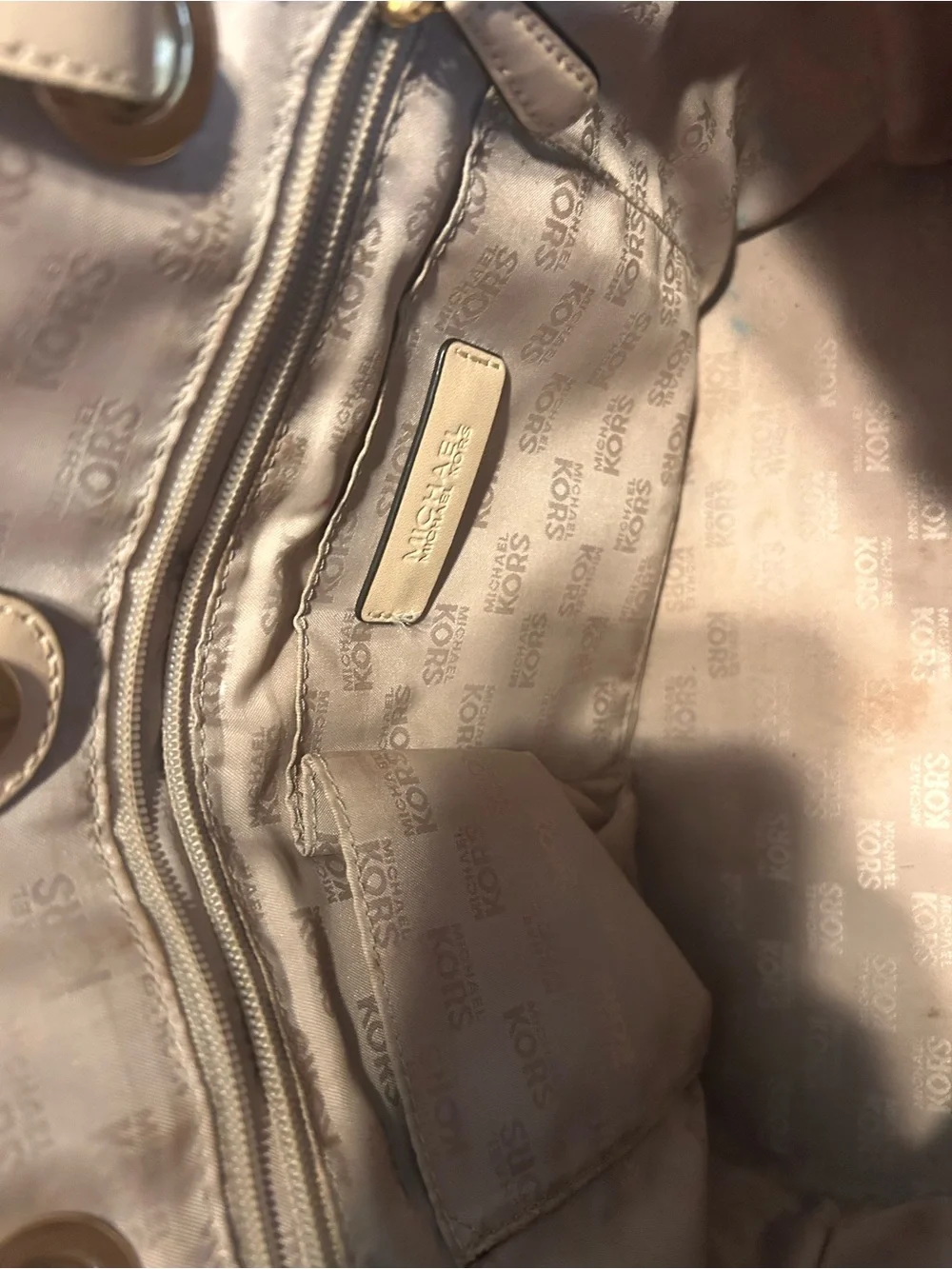 Michael Kors Pale Pink Leather Tote Bag
